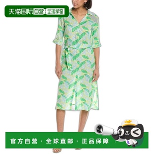 绿色 亚麻连衣裙 美国奥莱直发 Lucy 自营HIHO