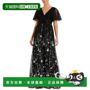 Wrap Faux Midnight Gown 美国奥莱直发 自营Mac black Duggal