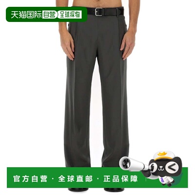 自营moschinoTailored Grey Wool Pants - grey 美国奥莱直发男装