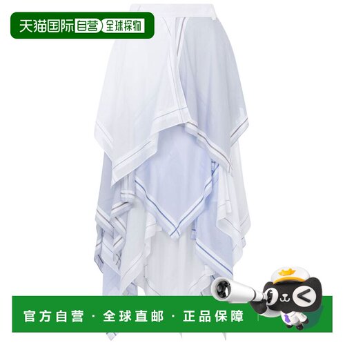 自营moschinoLayered White Midi Skirt - white 美国奥莱直发