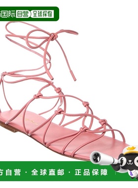 自营Gianvito Rossi Minas皮革凉鞋-粉红色 美国奥莱直发