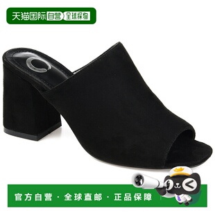 自营 Journee Collection 女式 Adelaide 拖鞋 - 黑色 美国奥莱直
