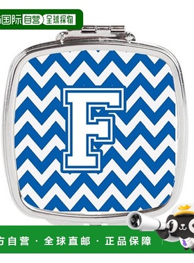 自营 Carolines Treasures CJ1045-FSCM 字母 F 雪佛龙蓝白正品