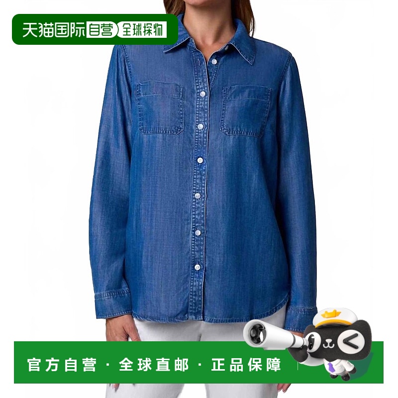 自营 coolibar半岛Chambray长袖衬衫浅靛蓝-浅靛蓝 美国奥莱直发