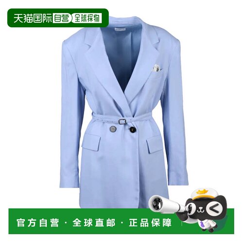 自营marellaDouble-Breasted Jacket - Light Blue - blue 美国奥