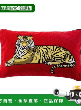 自营Jonathan Adler Us Safari Needlepoint Pillow - red 美国奥