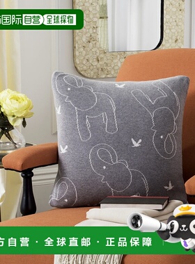 自营 Safavieh Ella 针织枕头 - 灰色 / 象牙色 美国奥莱直发