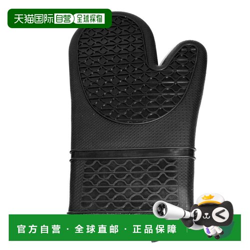 自营Norpro Silicone and Fabric Oven Glove, Black - black 美
