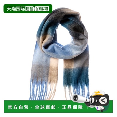 自营La Fiorentina Plush Scarf - blue 美国奥莱直发围巾