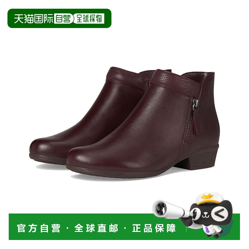 1h可退 【美国直邮】Rockport Carly Bootie 女士时装靴 真皮圆头