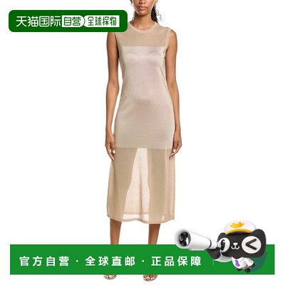 自营Kenneth Cole半透明连衣裙-棕色 美国奥莱直发
