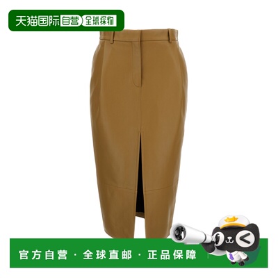 自营khaiteAnden Leather Skirt - brown 美国奥莱直发半身裙