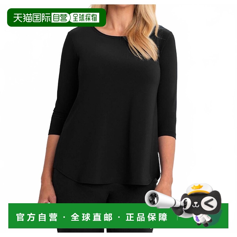 自营sympliGo To Classic 3/4 Sleeve Tee In Black 美国奥莱直发