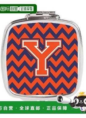 自营 Carolines Treasures CJ1042-YSCM 字母 Y 雪佛龙橙色正品