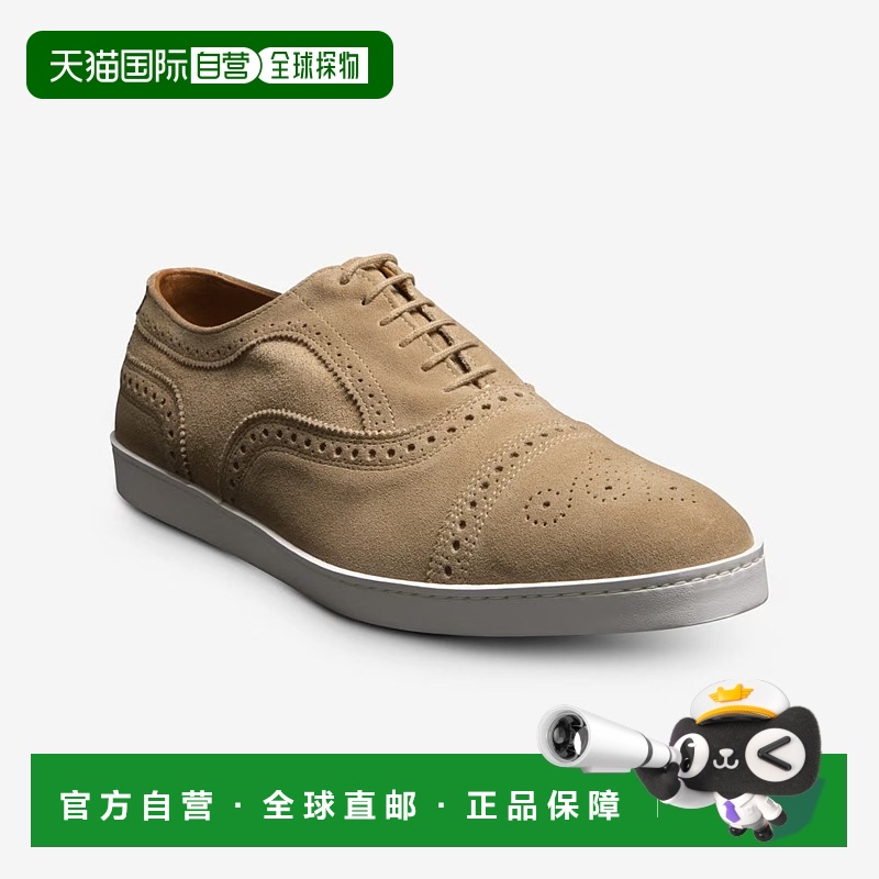 自营 Allen Edmonds Strand Wingtip Oxford男式7号绒面革正装鞋F