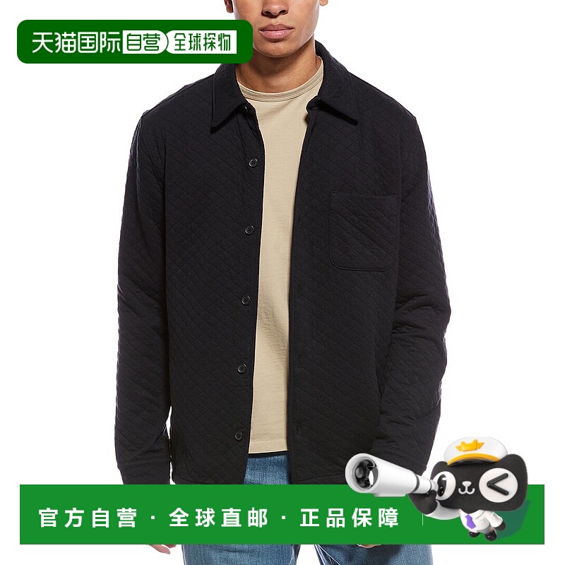自营Vince Quilted Shirt Jacket - black 美国奥莱直发