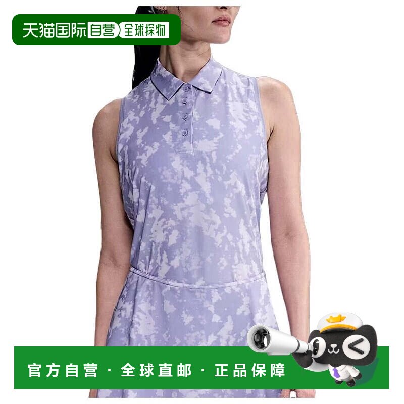 自营Nike Victory高尔夫衬衫女士紫色印花无袖运动服DSGL815-紫色