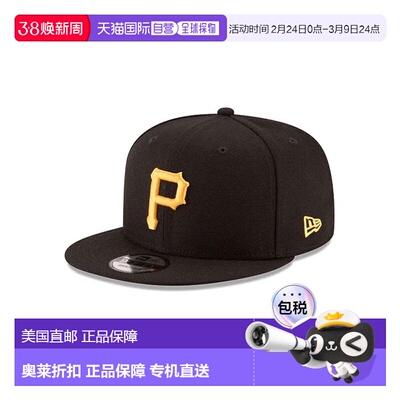 自营New Era 9Fifty Pittsburgh Pirates Snapback Hat - Black -
