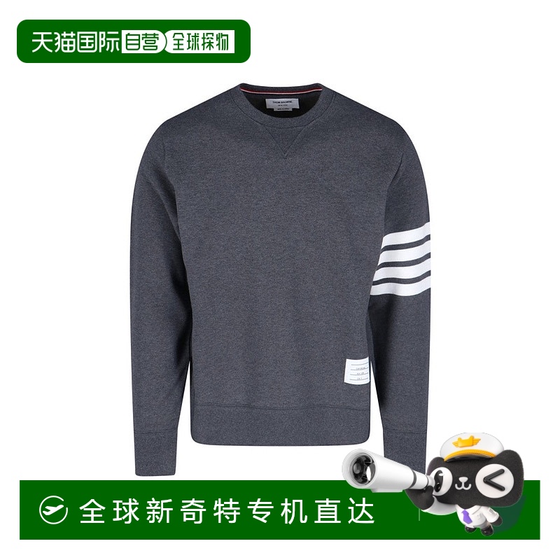 自营 thom browne“Loopback 4-Bar”运动衫-深灰色-灰色 美国奥