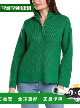 自营English Factory Collared 1/2-Zip Sweater - green 美国奥