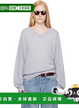 1h可退 香港直邮潮奢 Our Legacy 女士 蓝色 Rue V-Neck 针织衫 M