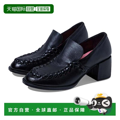 自营a.s.98Women's A.S. Gaines Loafers Black Leather Slip On