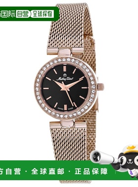 自营Mathey Tissot Women's Fleury XV Black Dial Watch - black