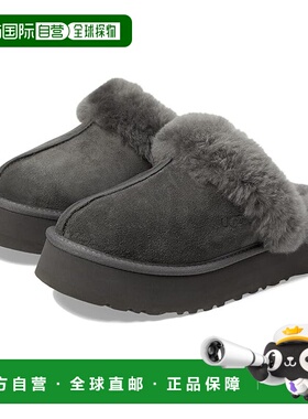 1h可退 香港直邮潮奢 Ugg 女士 Disquette 凉拖 grey灰色 舒适时