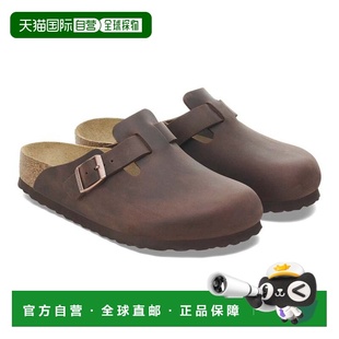 自营Birkenstock Boston 0159711 Clogs Brown Leather Casual Sh
