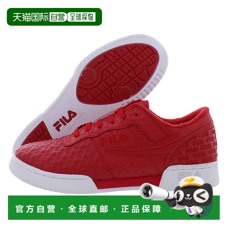 美国直邮Fila男款运动鞋黑色低帮系带厚底简约经典潮流百搭舒适