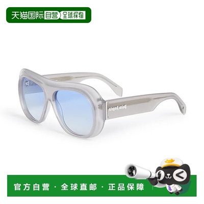 自营Palm Angels Sunglasses Aviator Full Rim, White Frame And