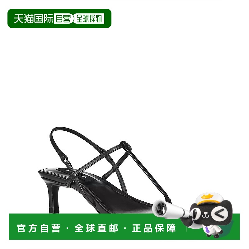 自营aquaWomen's T-Strap Slingback High-Heel Sandals In Black