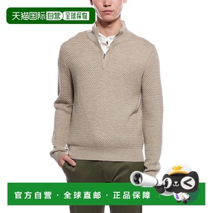 Merino Sweat Textured Neck Mock Wool Zip Magli 自营Bruno