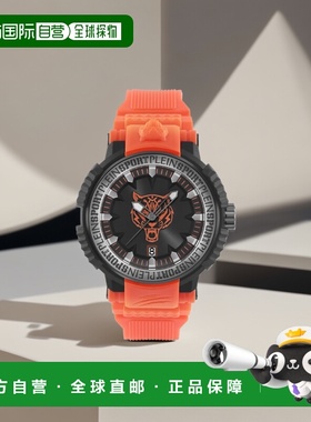 自营 plein sportTiger Power 硅胶手表 - 橙色/黑色/黑色 美国奥