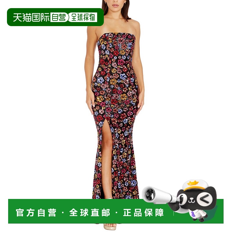 自营Dress The Population Janelle Mermaid Gown - black multi