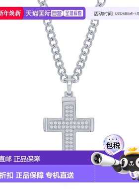 自营blackjack不锈钢抛光 CZ 十字架项链 美国奥莱直发配饰