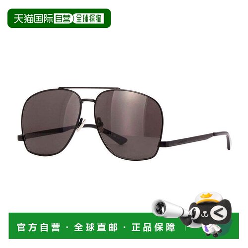 自营saint laurentSL653 LEON 002黑色/黑色-黑色 美国奥莱直发