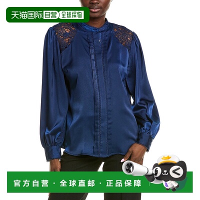 自营 Elie Tahari Esperanza Blouse - blue 美国奥莱直发