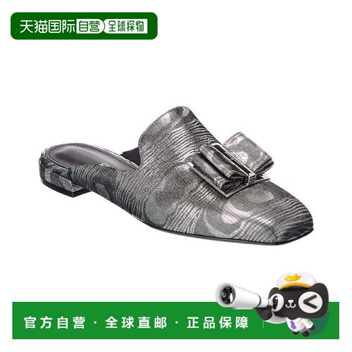 自营salvatore ferragamoFerragamo Double Bow Suede Mule - met