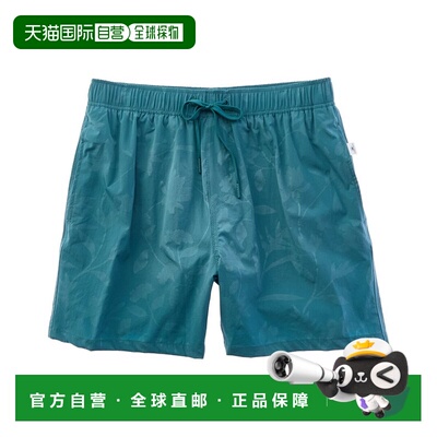自营VINTAGE SUMMER Embossed Volley Swim Short - blue 美国奥