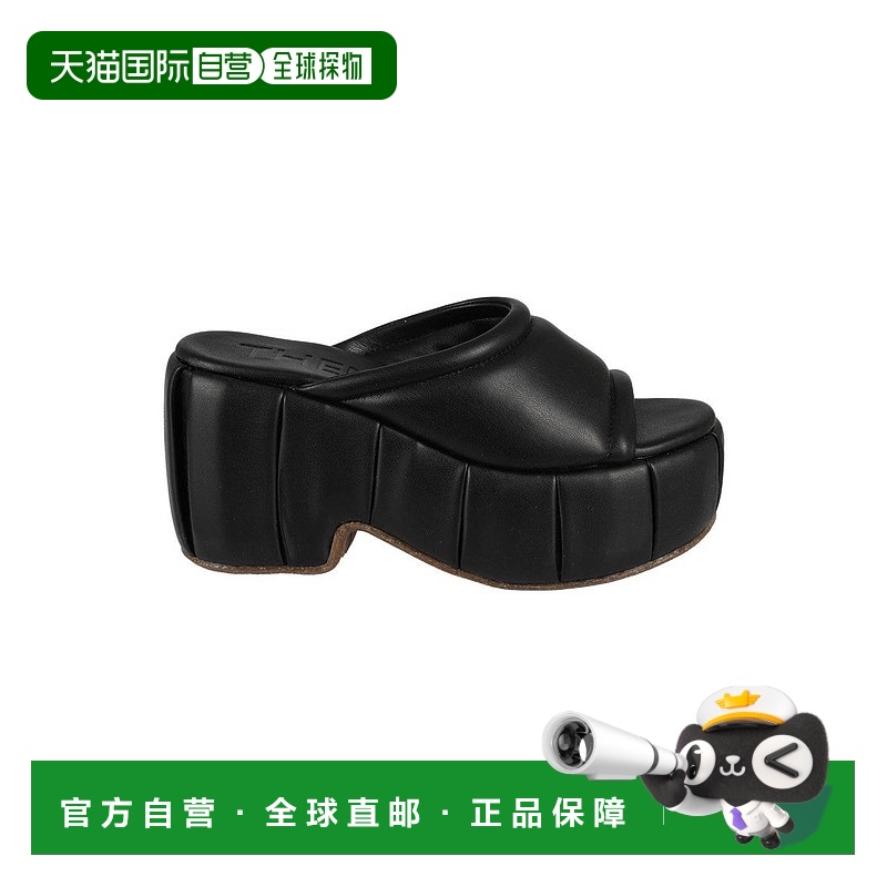 自营 themoire凯西奥纯素面料-黑色 美国奥莱直发凉鞋