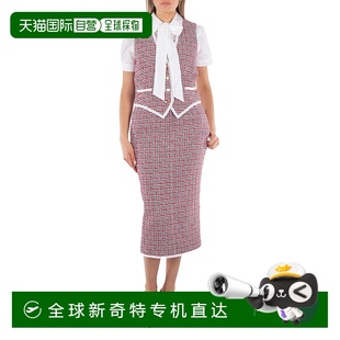 Thom 格子花呢Midi背心铅笔裙 自营 Browne女士夏季 品牌尺码
