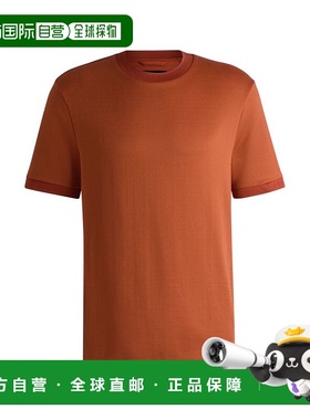 自营 boss泡泡纱面料常规版型 T 恤 - 深橙色 美国奥莱直发