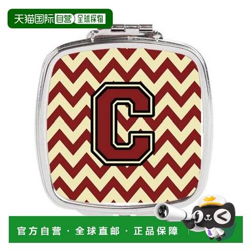 自营Carolines Treasures CJ1061-CSCM 字母 C 雪佛龙栗色和正品