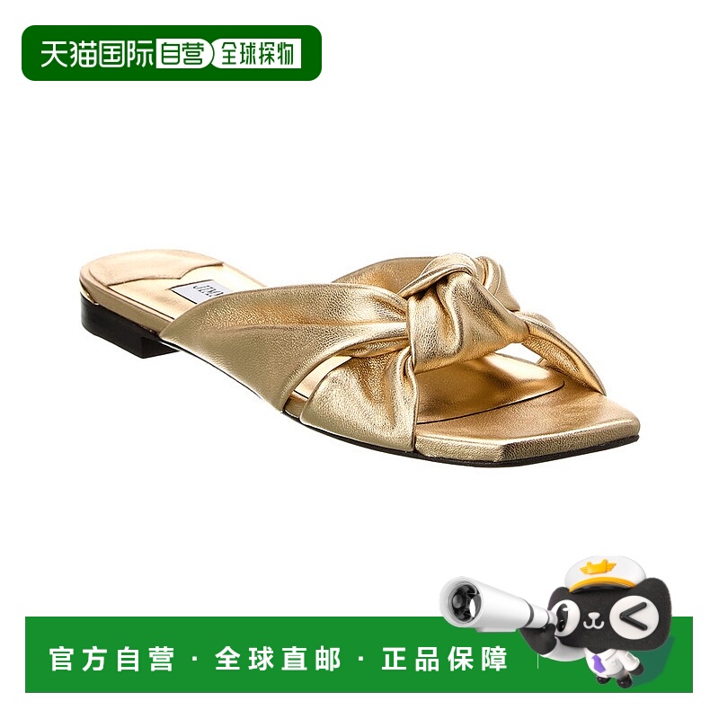 自营Jimmy Choo Avenue Leather Sandal - gold 美国奥莱直发