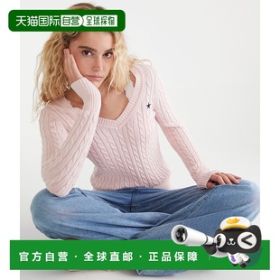 淺粉色680 自營 美國奧萊直發 V領毛衣 Cable Aeropostale Star