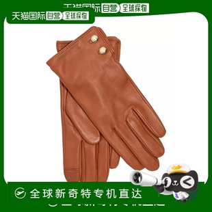 美国直邮 Ralph Lauren 保暖 真皮两按钮触控手套 时尚