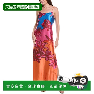 自营Milly Lily Sunset花朵印花缎面长裙-多 美国奥莱直发