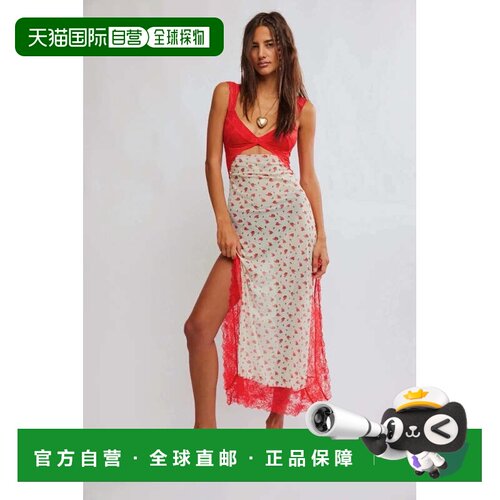 自营Women's Free People Suddenly Fine Maxi Slip Dress Multi