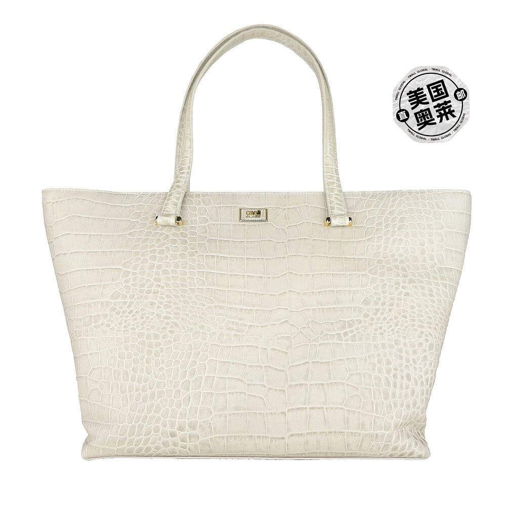 cavalli class 小牛皮女式手提包 - 白色 【美国奥莱】直发